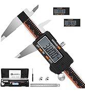 HARDELL Digital Caliper, 6 Inch Stainless Steel Caliper Measuring Tool with Large LCD Screen, Ele...
