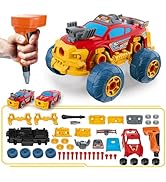 Pup Go 3-in-1 Take Apart Car for Boys with Electric Drill, 46Pcs Construction Toy Truck, Build Yo...