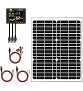 SUNER POWER 20 Watts Mono Crystalline 12V Solar Panel Kits - Waterproof 20W Solar Panel + Upgrade...