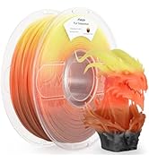 AMOLEN 3D Printer Filament, Triple Color Temp Change Black to Red to Yellow PLA Filament 1.75mm, ...