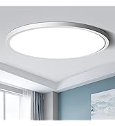 LED Flush Mount Ceiling Light Fixture, Daylight White 5000K, 12 Inch 24W(240W Equivalent), 3200LM...