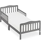 Dream On Me Classic Design Toddler Bed In Steel Grey, Greenguard Gold And BSA Certified, Low To F...