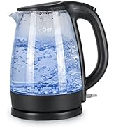 COMMERCIAL CHEF 1.7L Cordless Glass Kettle