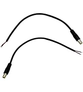 UpperFu 2Pcs DC 7.9mm x 5.5mm 8mm Male Power Wire Supply Repair Solar Laptop 16AWG Pigtail Connec...