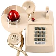 Retro Corded Desk Phone, Classic 2500 Desk phone Beige Desk Phone MWL 2