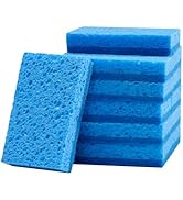 VEVOR Sponges, 12 Pcs Durable Natural Kitchen Sponges with Cellulose &amp; Scrub Pad, Easy-to-Rinse C...