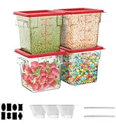 10 PCS Airtight Food Storage Containers with Lids: 4 QT Square Food Storage Containers with Lids ...