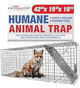 Heavy Duty Catch Release Large Live Humane Animal Cage Trap for Foxes Raccoons Badgers Coyotes an...