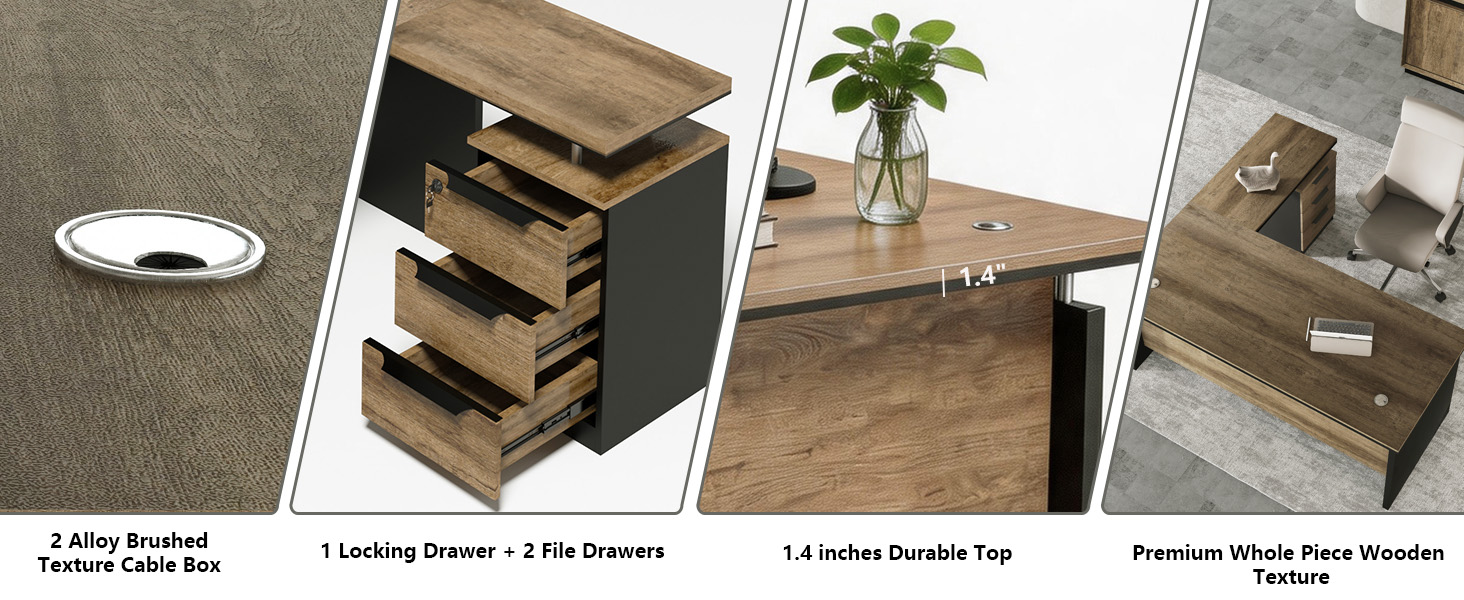 L-Shaped Executive Desk
