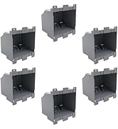 YQSIYU 2 Gang Electrical Box Plastic,Electrical Outlet Boxes Plastic 26 Cubic inch,Plastic Juncti...
