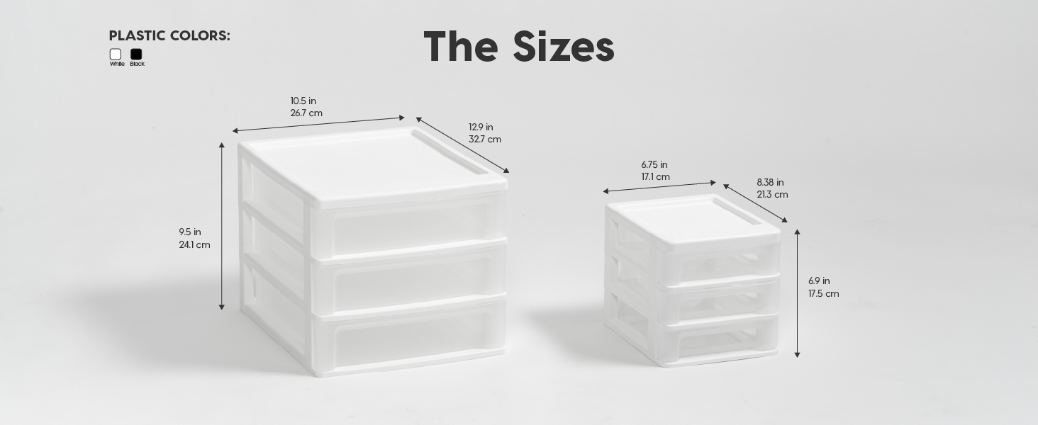 the sizes
