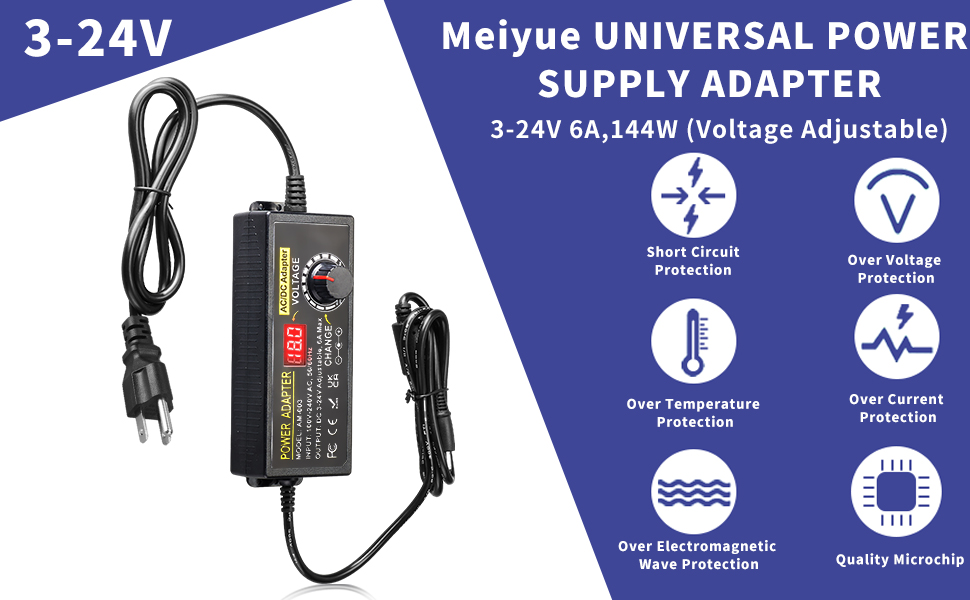 universal power supply adjustable