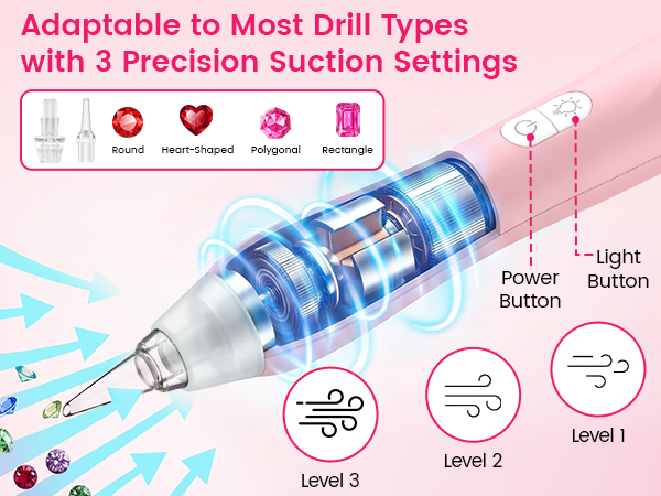Electric Diamond Art Vacuum Pen