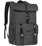 MOSISO Camera Backpack,DSLR/SLR/Mirrorless Photography Canvas Camera Bag Case Top Folded Pocket w...