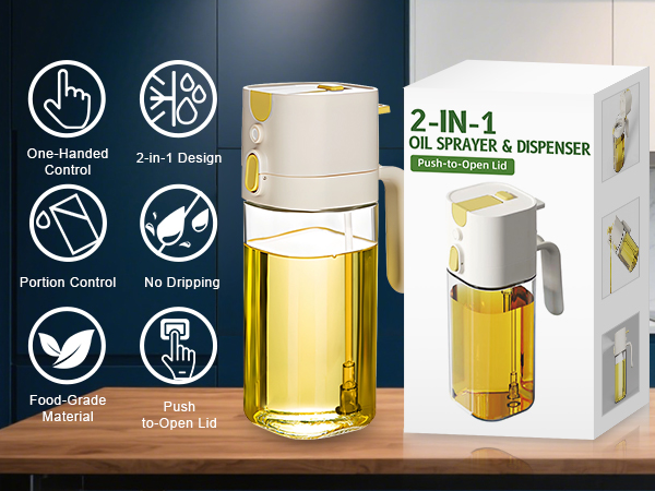 2-in-1 oil sprayer and dispenser