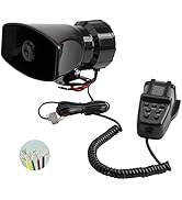 Alarm Horn Siren PA Speaker Mic System,BANHAO 100w 12v 7 Sound Loud Car Alarm Police Horn Police ...