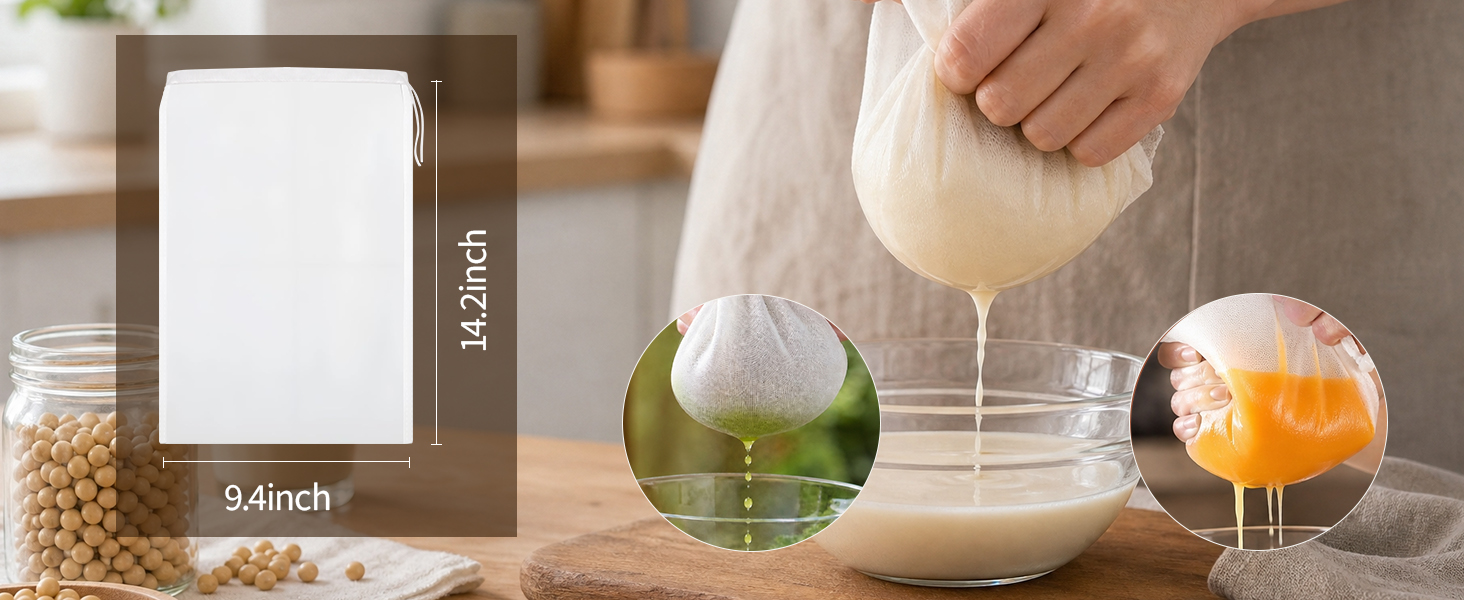 Reusable Fine Mesh Milk Filter Bag