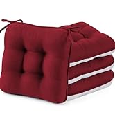 BETU Chair Cushions for Dining Chairs Set of 4,3.5" Thick Kitchen Table Chair Pads with Ties,Non ...