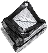 e.share 85% Aluminum Shade Cloth 6.5ft X 8ft Mesh Tarp - Fabric Sun Block Car Cover, Pet, Car Gar...