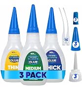 ixirpro CA Glue Kit – Thin, Medium &amp; Thick Viscosity Set (3 × 1.75 oz) | Cyanoacrylate Super Glue...