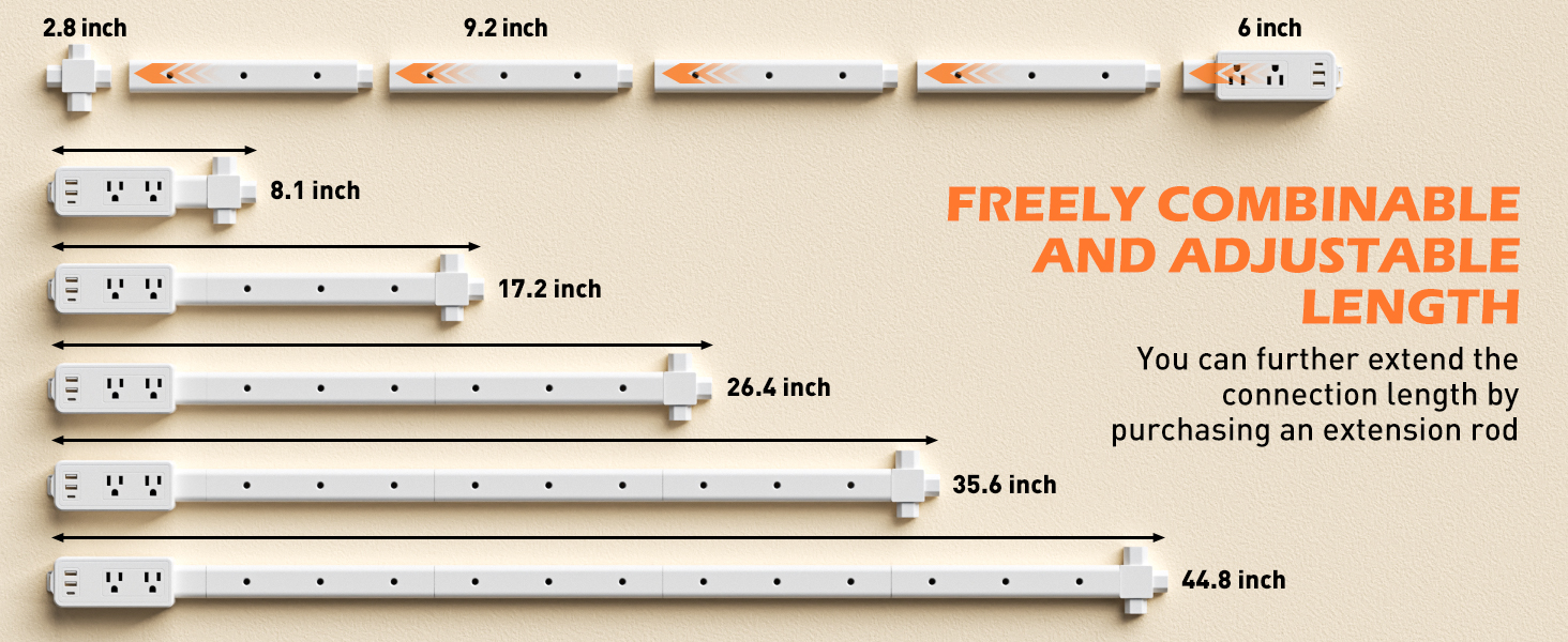 Freely Combinable and Adjustable Length