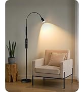 GOEBLESON Reading Floor Lamp, 74.2" Tall LED Lamp with, 360° Flexible Gooseneck &amp; Touch &amp; Remote ...