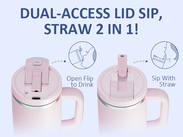 pink coffee tumbler with lid