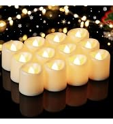 5plots 24Pack Ivory Flameless Votive Candles, Fake Electric Candles | 100 Hours LED Tealights, AG...