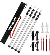 Hikeman Tarp Poles Adjustable Aluminum Telescoping Tarp Poles, Lightweight Canopy Poles Portable ...