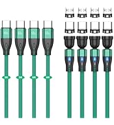 Magnetic Charging Cable (4 Pack, 3+3+6+6ft) 7Pin PD 60W USB C to USB Type C/Micro USB Fast Chargi...