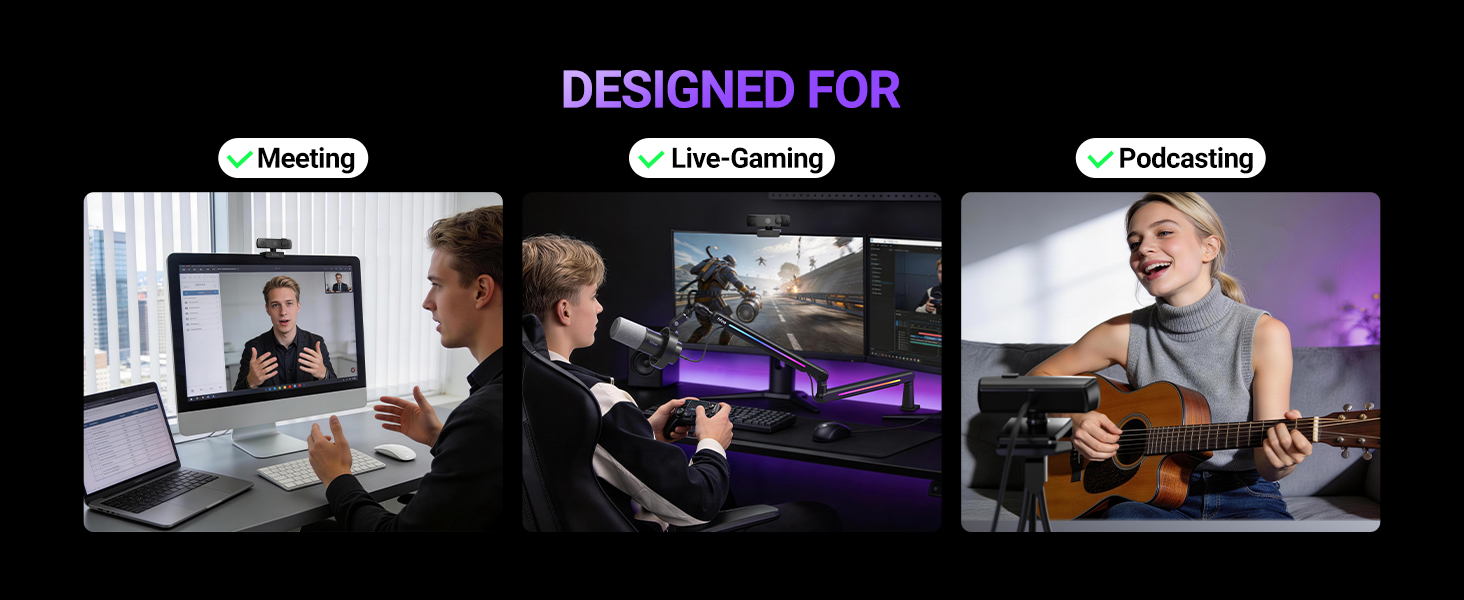 webcam for meeting,live-gaming,podcasting