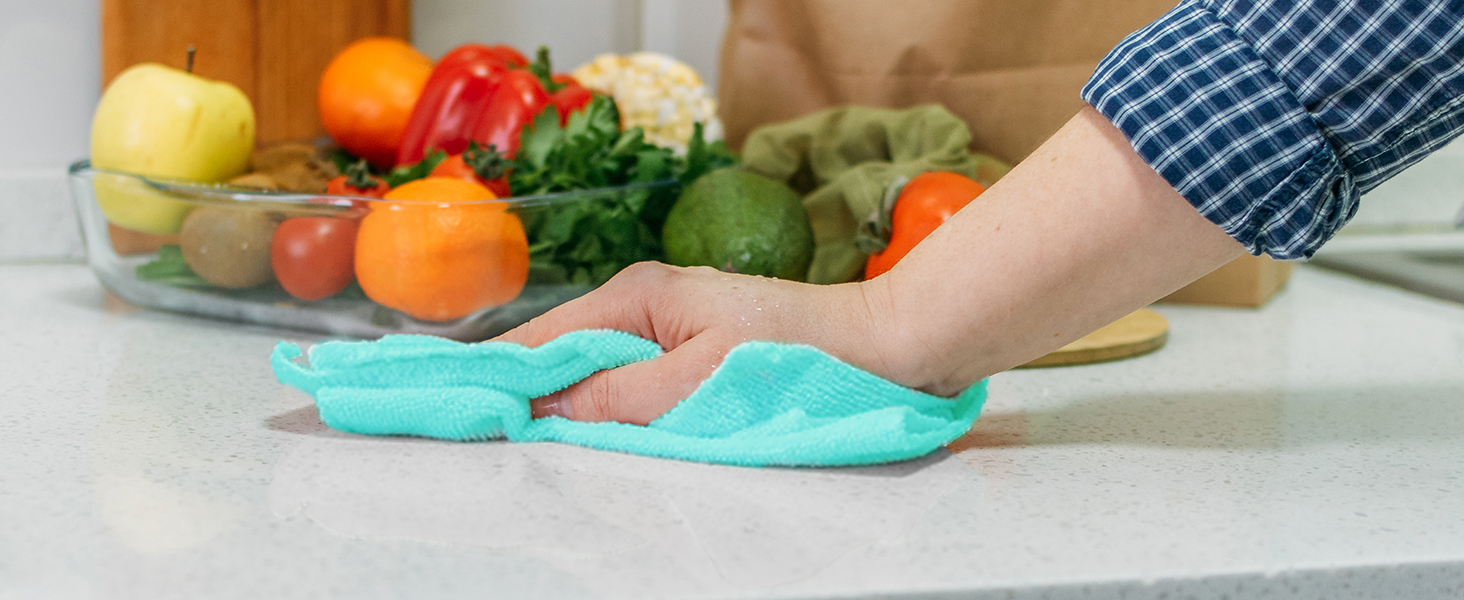 cleaning cloth blue
