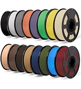 iSANMATE 16KG Matte PLA Filament Bundle 1.75MM 30-300mm/s Black White Grey Beige Skin Navy Blue A...