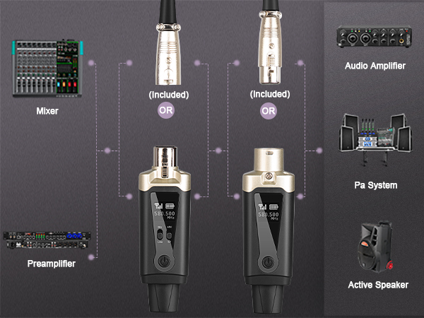  Wireless Microphone Transmitter Receiver