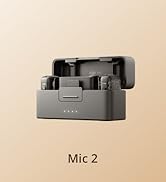 DJI Mic 2 (2 TX + 1 RX + Charging Case), Wireless Lavalier Microphone, Intelligent Noise Cancelli...
