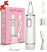 AREYZIN Nose Hair Trimmer for Women 2 in 1 Painless Eyebrow Trimmer and Nose Trimmer Facial Hair ...