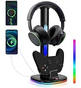 JDGPOKO Controller Charger with RGB Headphone Stand for Xbox Series X|S/One/One X/One S, XSX Cont...