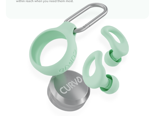 CURVD Everyday Earplug Bundle Mint Soften the Sound