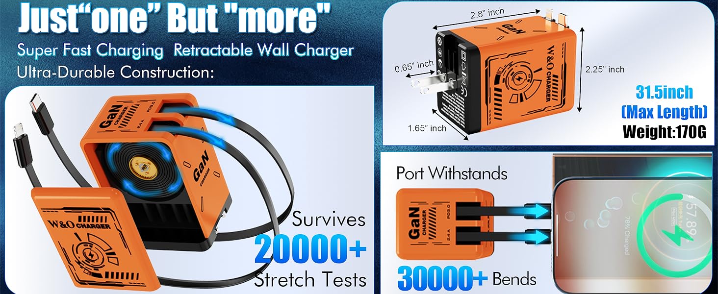 retractable wall charger