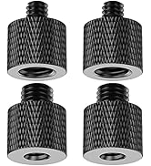 Rigych 1/4 to 3/8 Tripod Screw Adapter 4 Pcs 1/4 Male to 3/8 Female and 3/8 Male to 1/4 Female Ca...