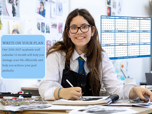 2026-2027 lagre dry erase calendar
