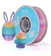 TECSONAR Silk Rainbow PLA 3D Printer Filament, 1KG Spool(2.2lbs) 1.75mm PLA Fast Color Change 3D ...