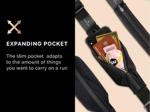  Slim Expaning Pocket iphone running belt women wiast pack waistband men phone belt iphone 11 pro
