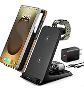 Eddibox 3 in 1 Charging Station for Samsung for Thick Cases of 10MM/Otterbox/Heavy Duty, Wireless...