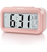 Miowachi Digital Alarm Clocks for Bedrooms Battery Operated,Snooze,Night Light Easy Setup Small C...