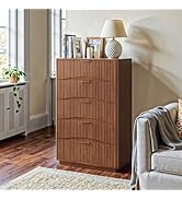 Evermagin Fluted 5 Drawers Dresser, 47