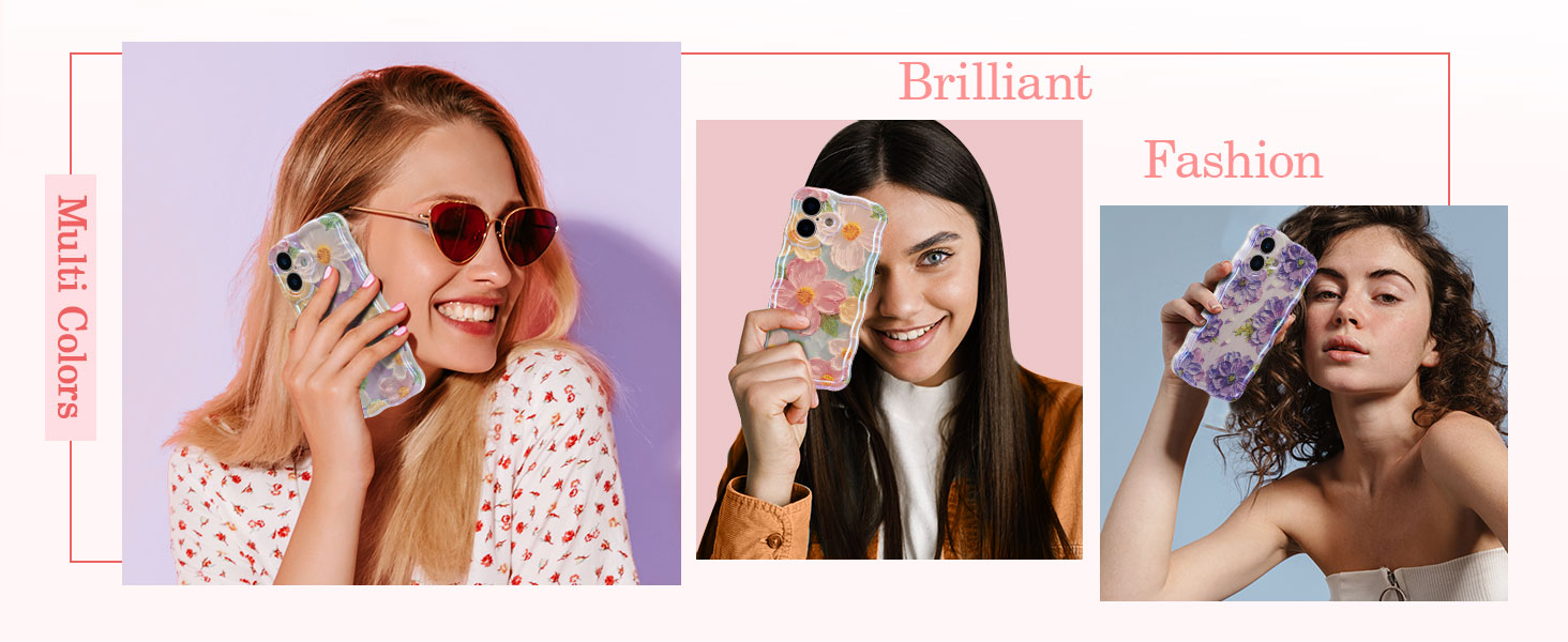 6-Glossy Pattern Cute Curly Waves Border Exquisite Case phone case