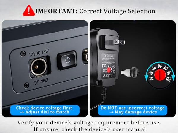 make sure you choose the correct voltage before use