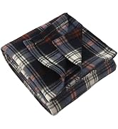 50x60 Throw Blankets, Plaid Fleece Throw Blankets for Bedroom, Couch, Livingroom, Chair, Pets, Ou...