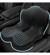 Mosxoed Memory Foam Seat Cushion for Sciatica &amp; Back Pain Relief - Ergonomic Chair Pad with Adjus...